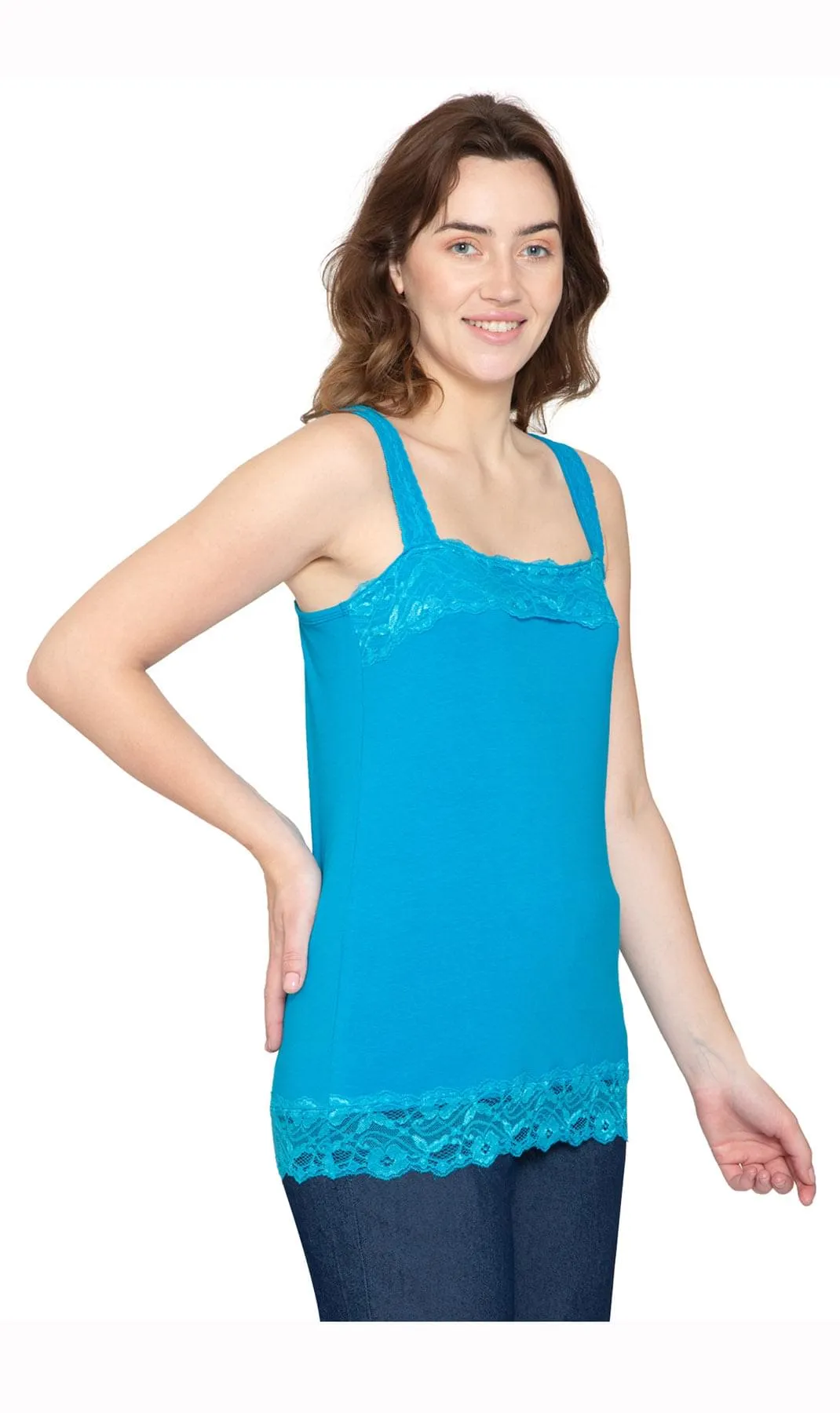 Women's Lace Trim Tank